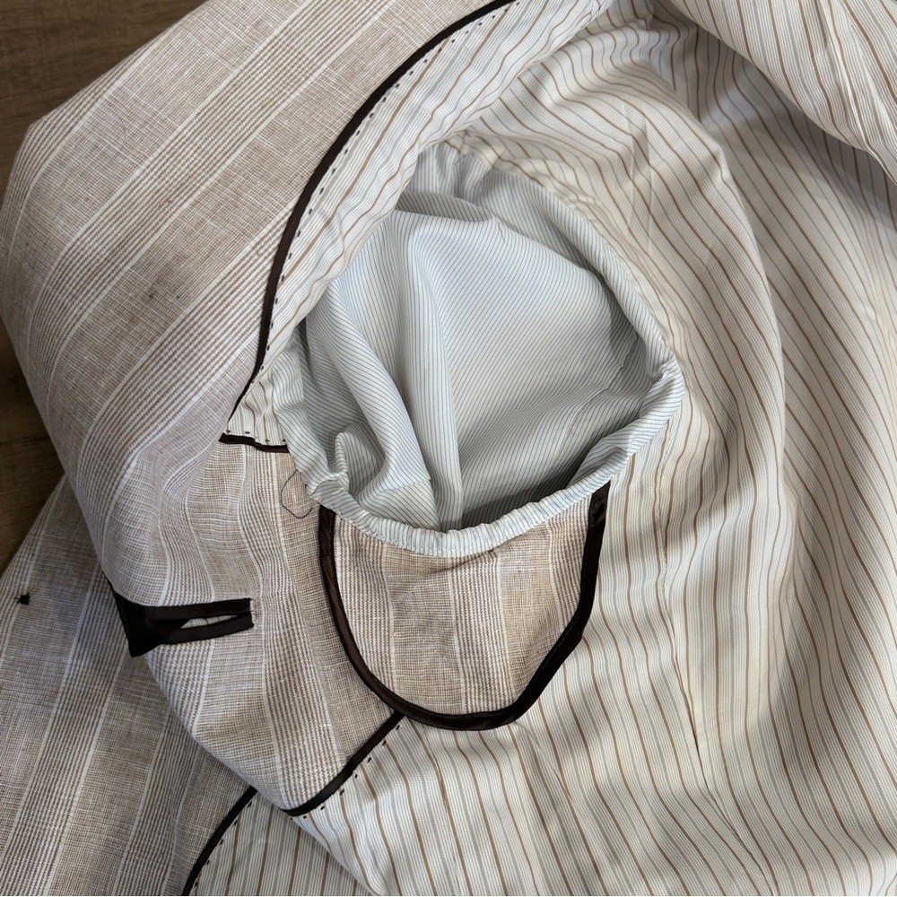 Banana‎ Republic Men Beige Linen Cotton Blazer Sport Jacket 44R 2 Button Lined - Picture 10 of 15